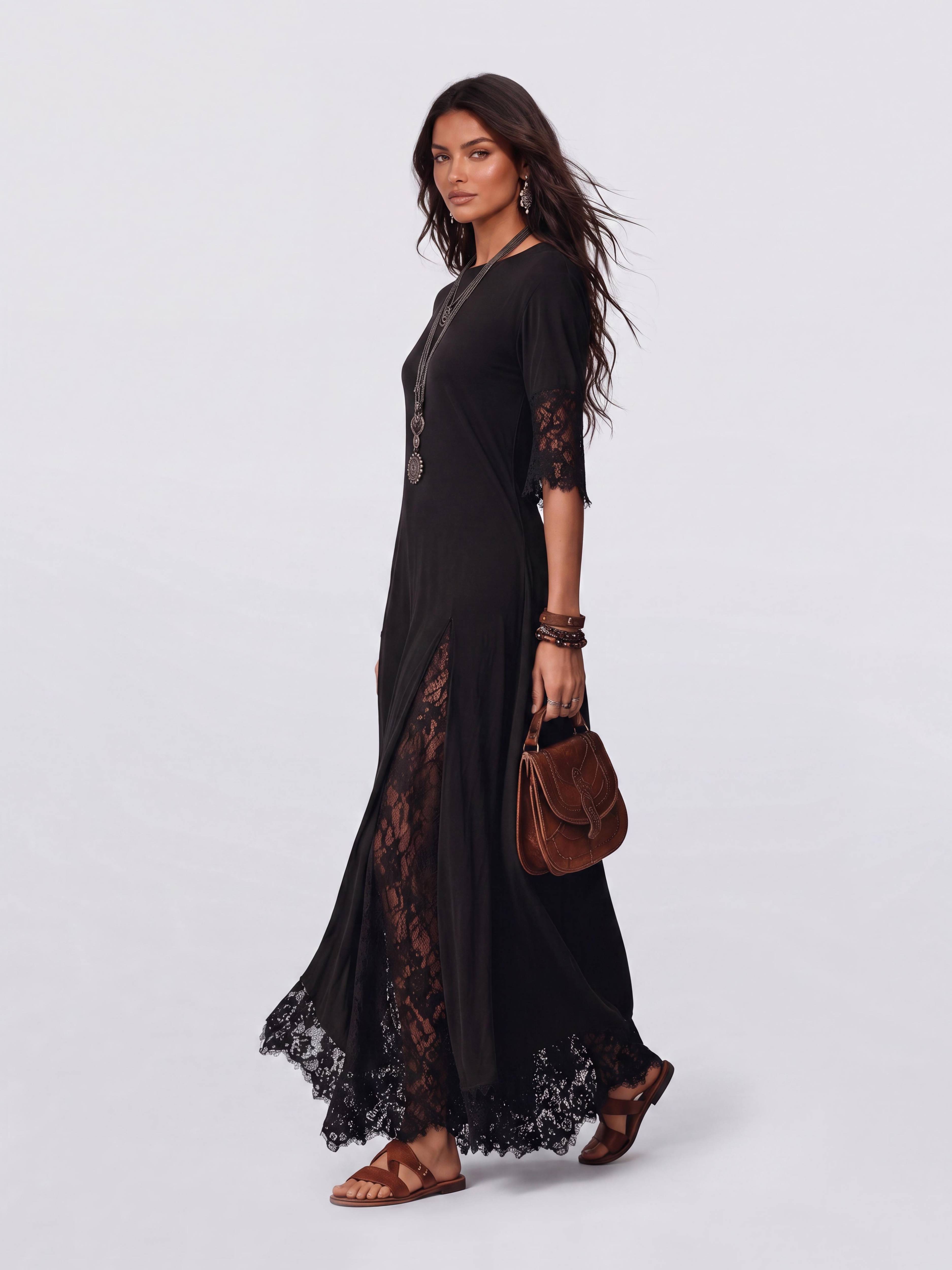 Bohemian Split Lace Dress