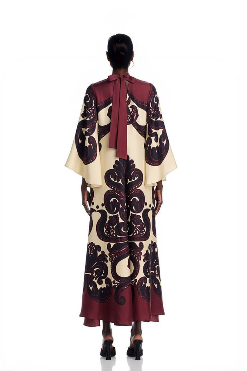 Elegance Ease Stunning Grenadilla Print Maxi Dress