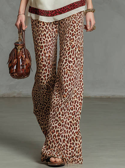Fashion Leopard Print Chiffon Top