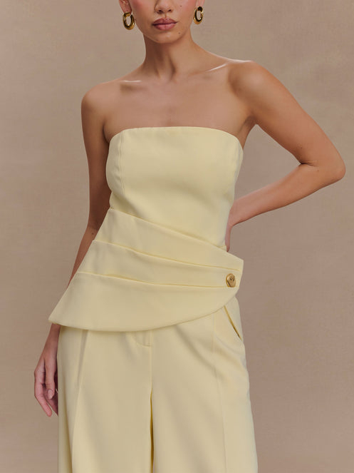 Elegant Strapless Top Two-Piece Set