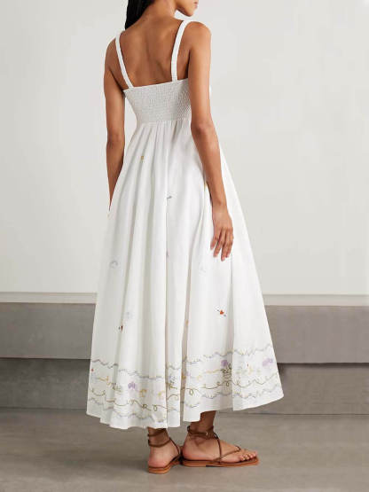 Casual Unique Ruffled Printed Maxi Dress