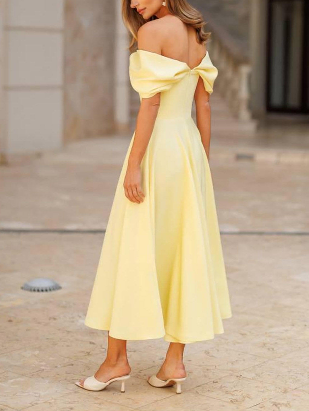 Elegant Off-the-shoulder Draped Maxi Dress