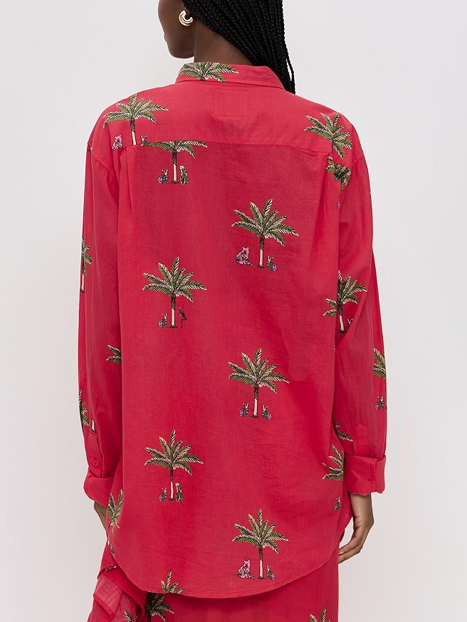 Casual Printed Button-Up Shirt