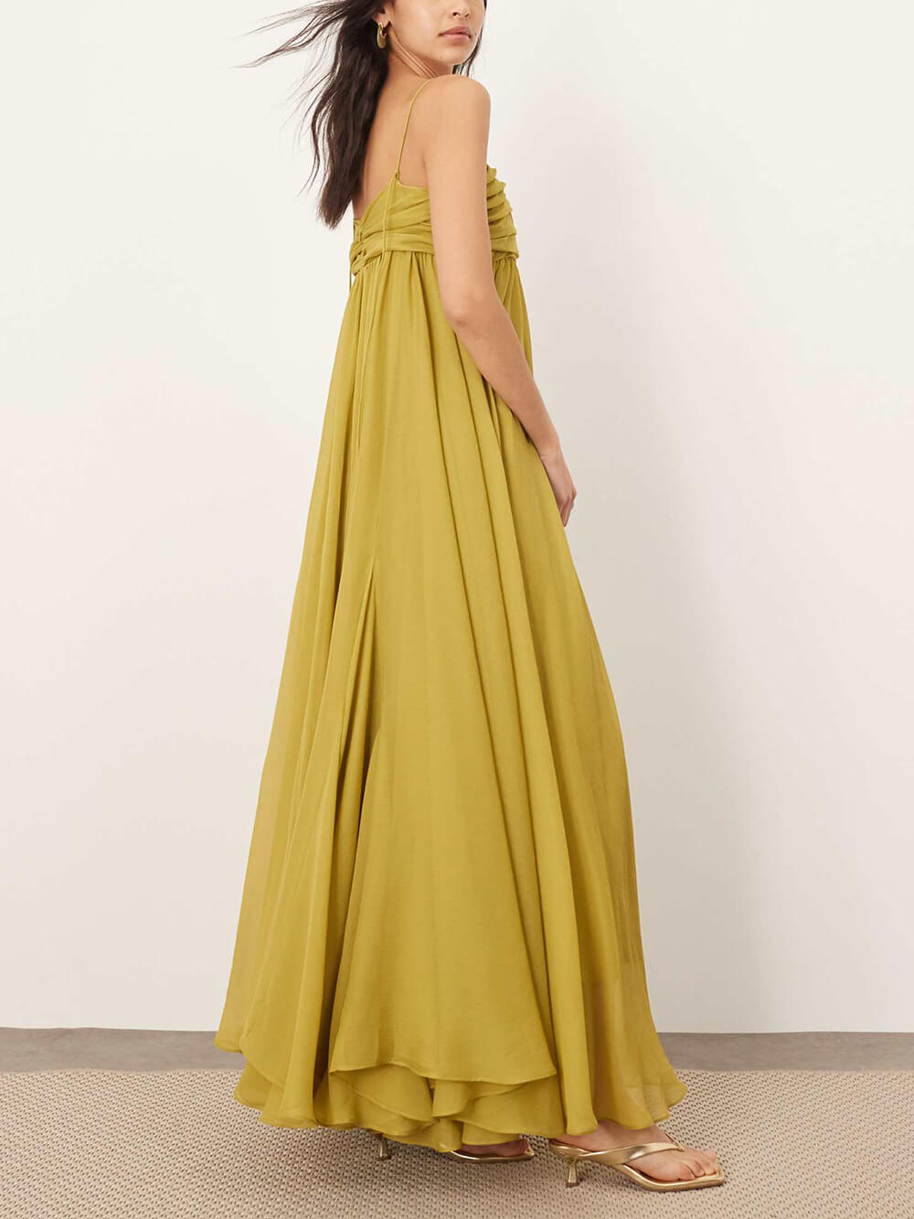 Elegant Off-Shoulder A-Line Maxi Slip Maxi Dress