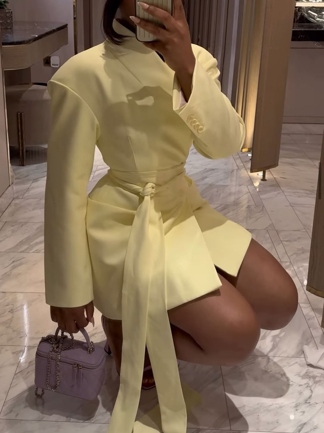 Elegant Belted Patch Pocket Blazer