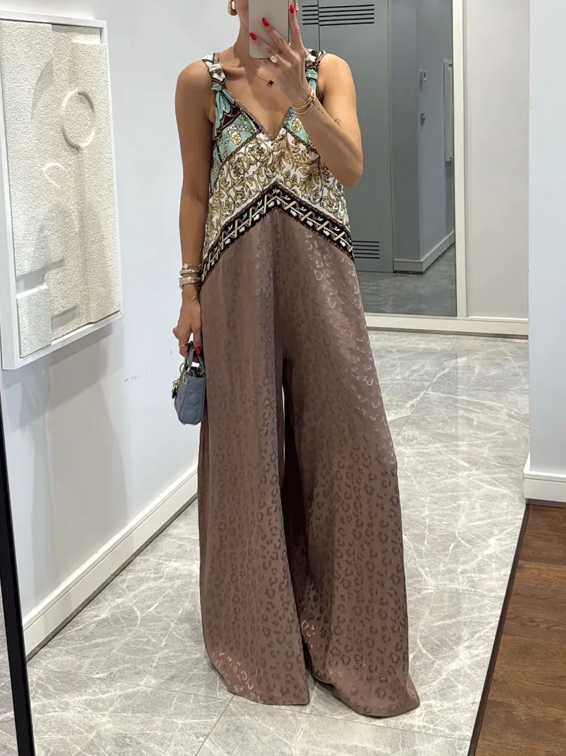 Exquisite Bohemian Print Jumpsuit