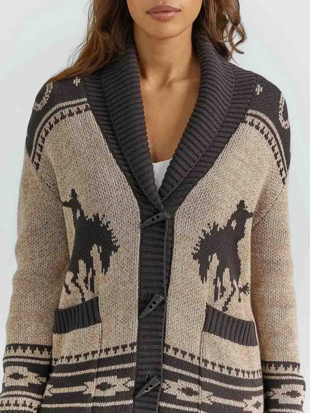Retro Casual Pattern Cardigan Sweater