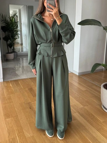 Casual Zip-up Long-sleeved Jacket