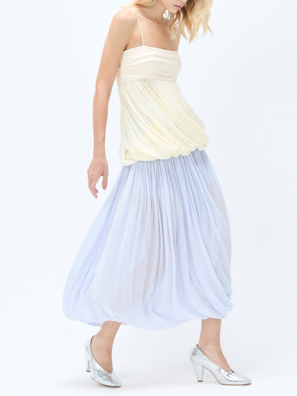 Exquisite Draped Wrap Lantern Skirt