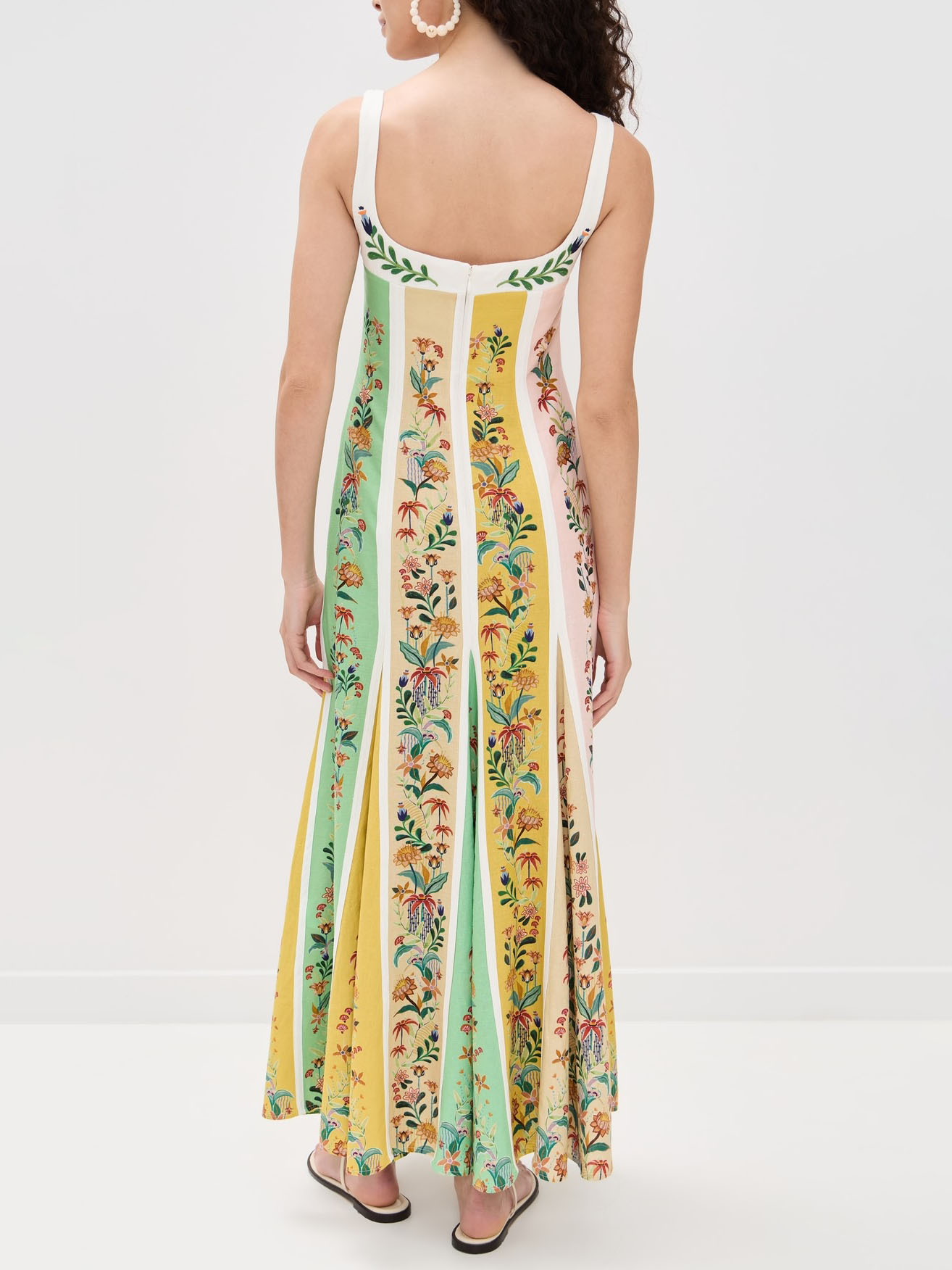 Casual Patchwork Floral Print A-line Maxi Dress