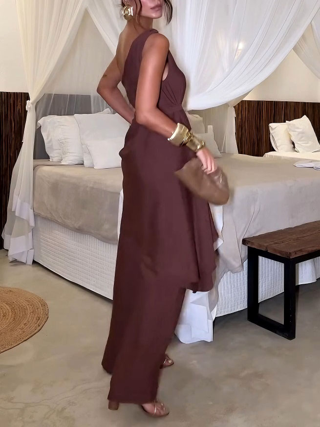 Exquisite Double-Layered Irregular Flowy Top