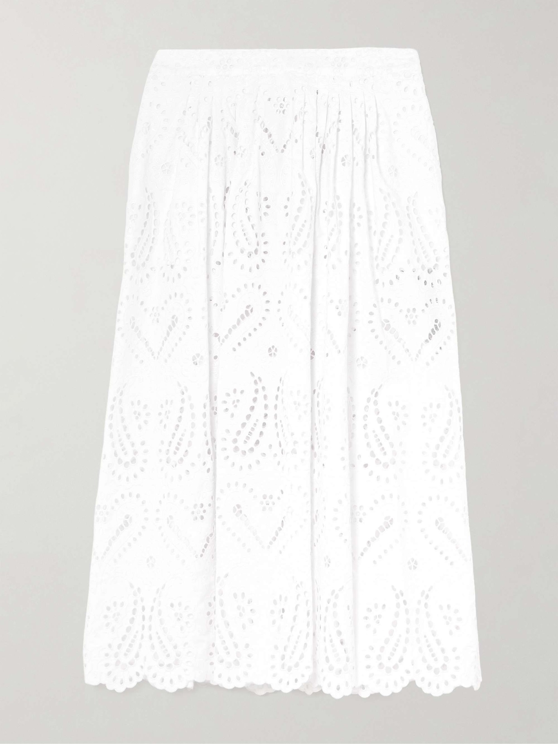 Elegant Cutout Embroidered Lace Skirt