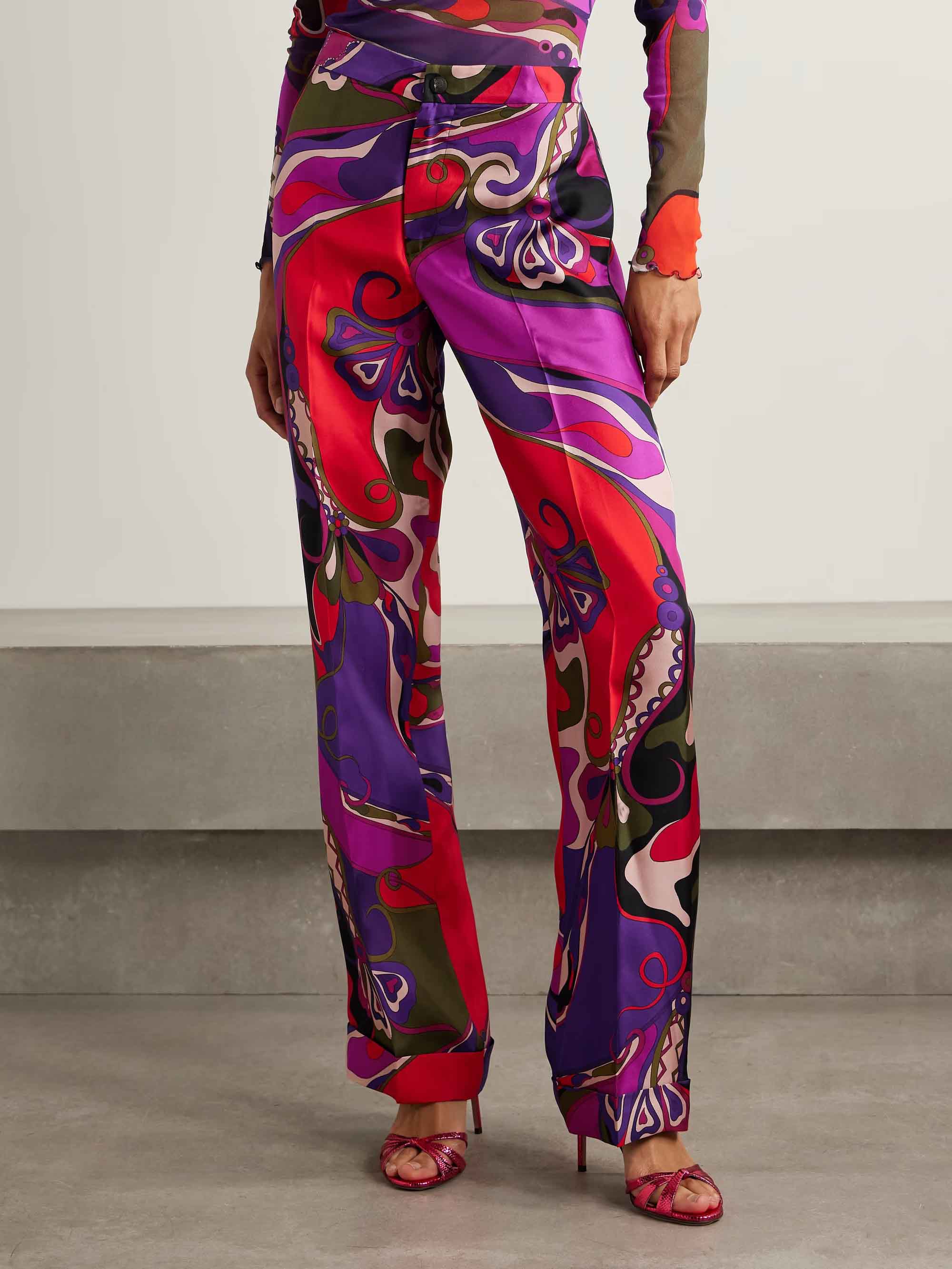 Unique Retro Abstract Print Mesh Long-Sleeved Top