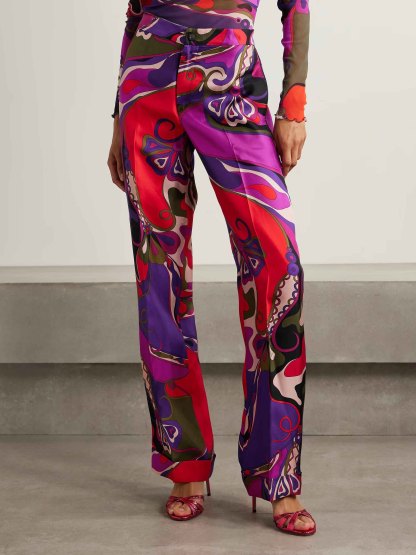 Unique Retro Abstract Print Mesh Long-Sleeved Top