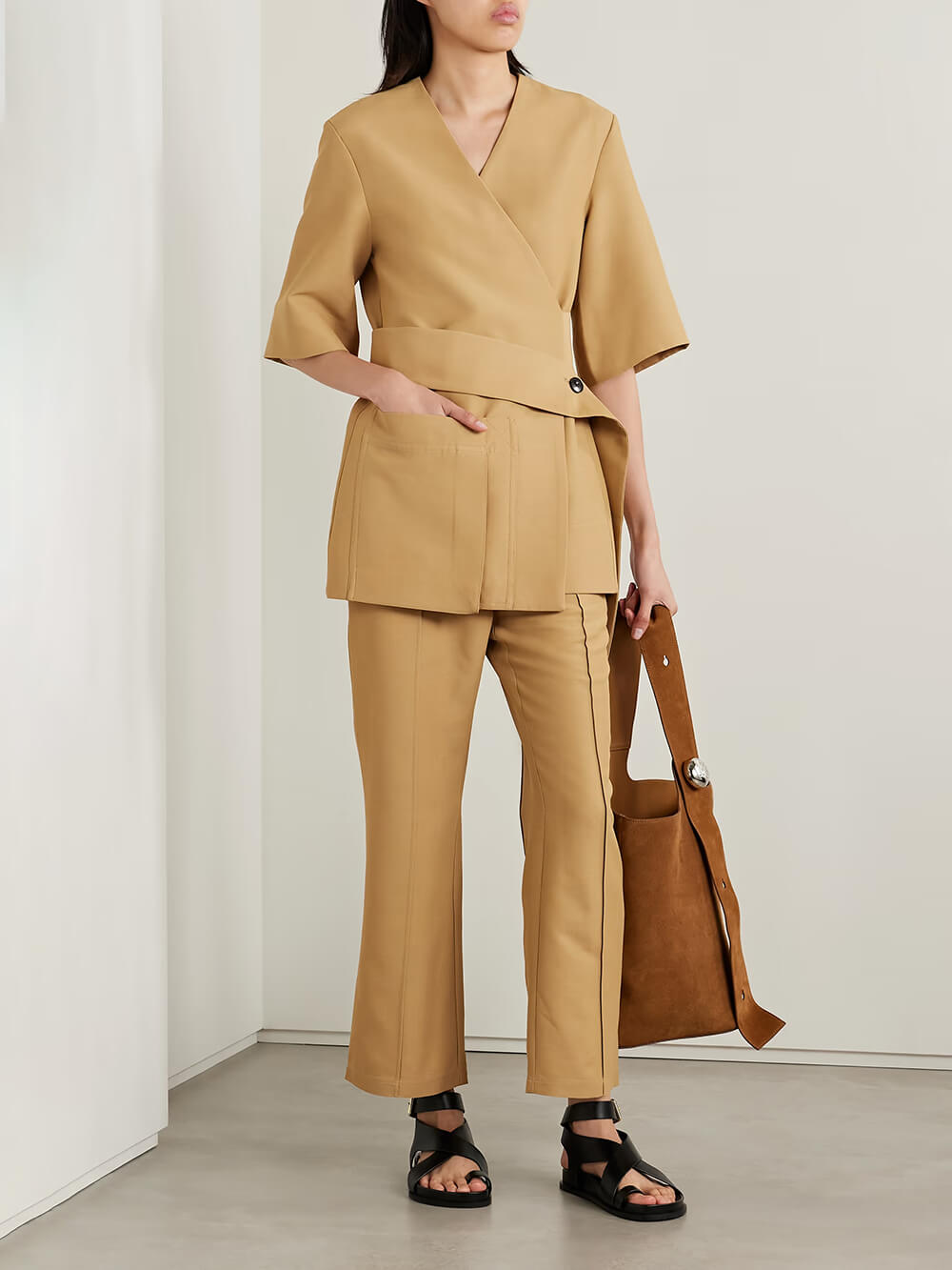 Beautiful Casual Woven Wrap Top