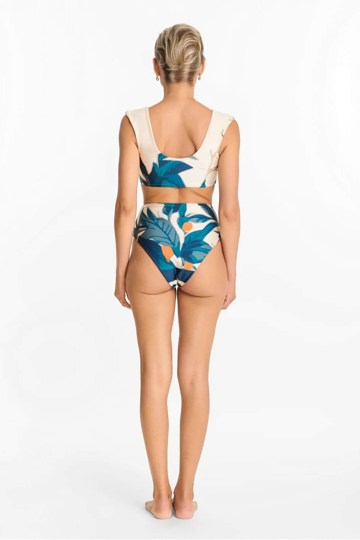 Sexy Tropical Leaf Print Bikini Set