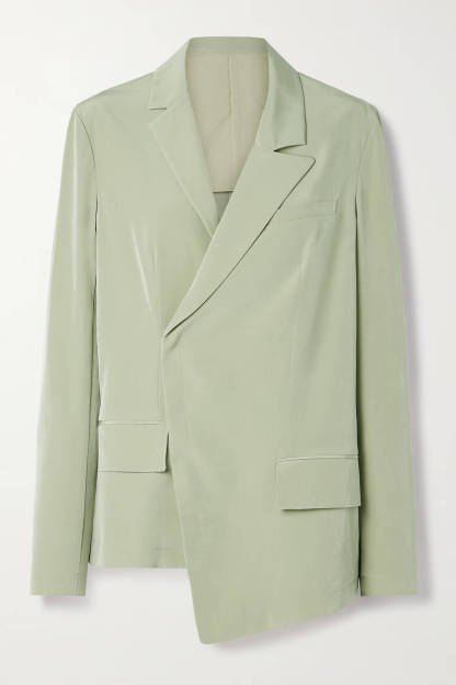 Fashion Asymmetric Crepe Blazer