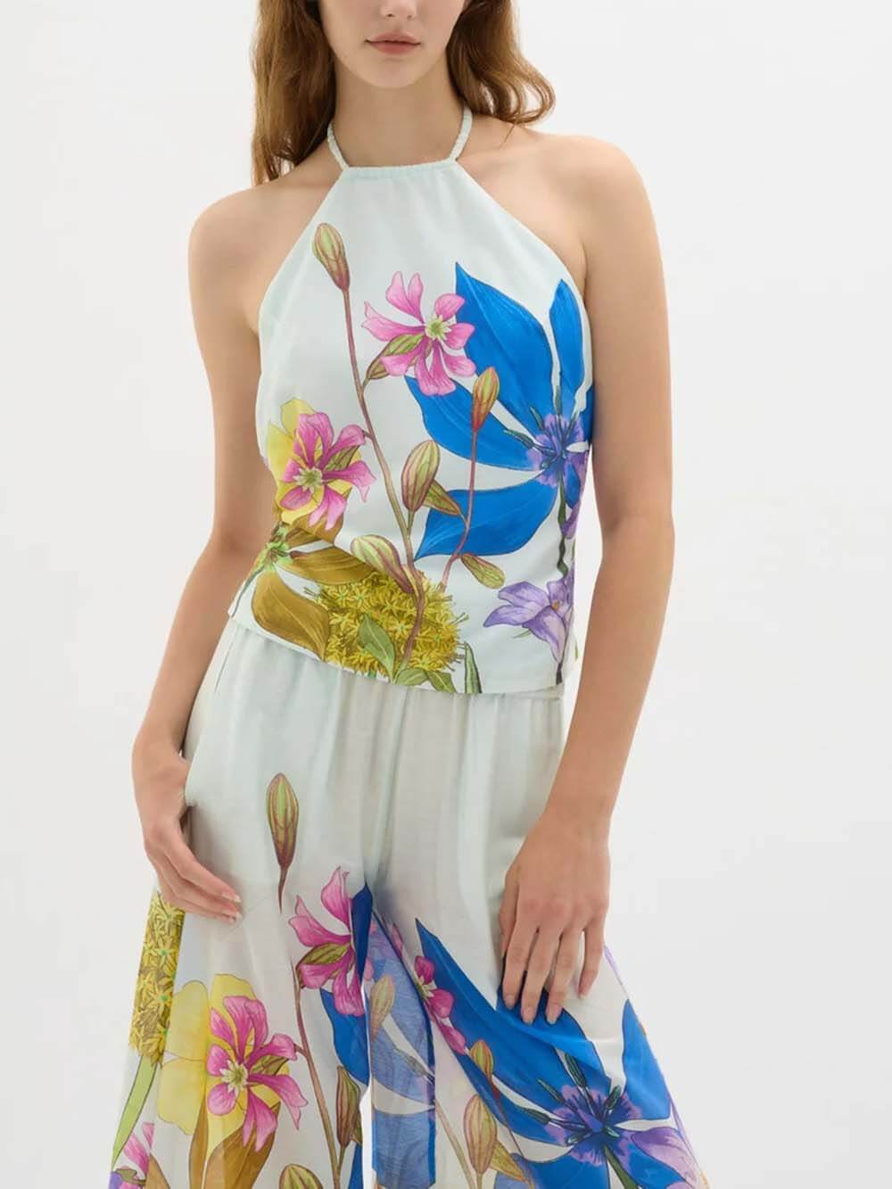 Unique Garden Print Cami Tank Top