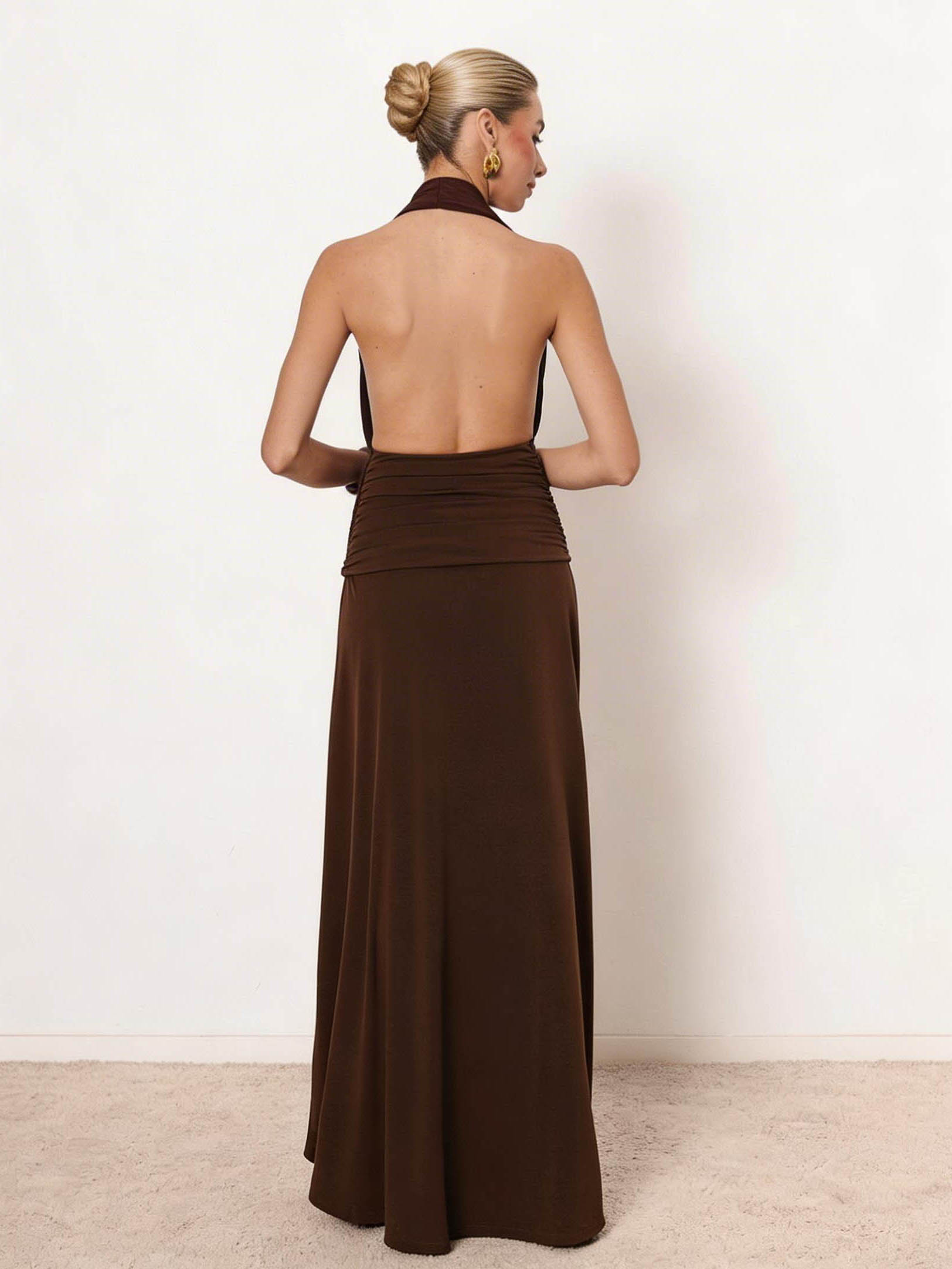 Sexy Deep V-Neck Fringe Party Maxi Dress