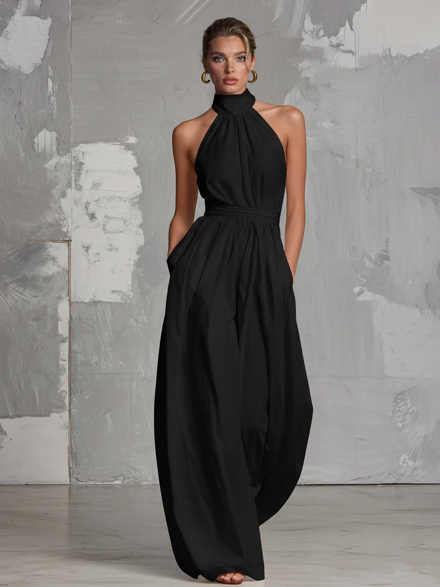 Bohemian Style Backless Jumpsuit