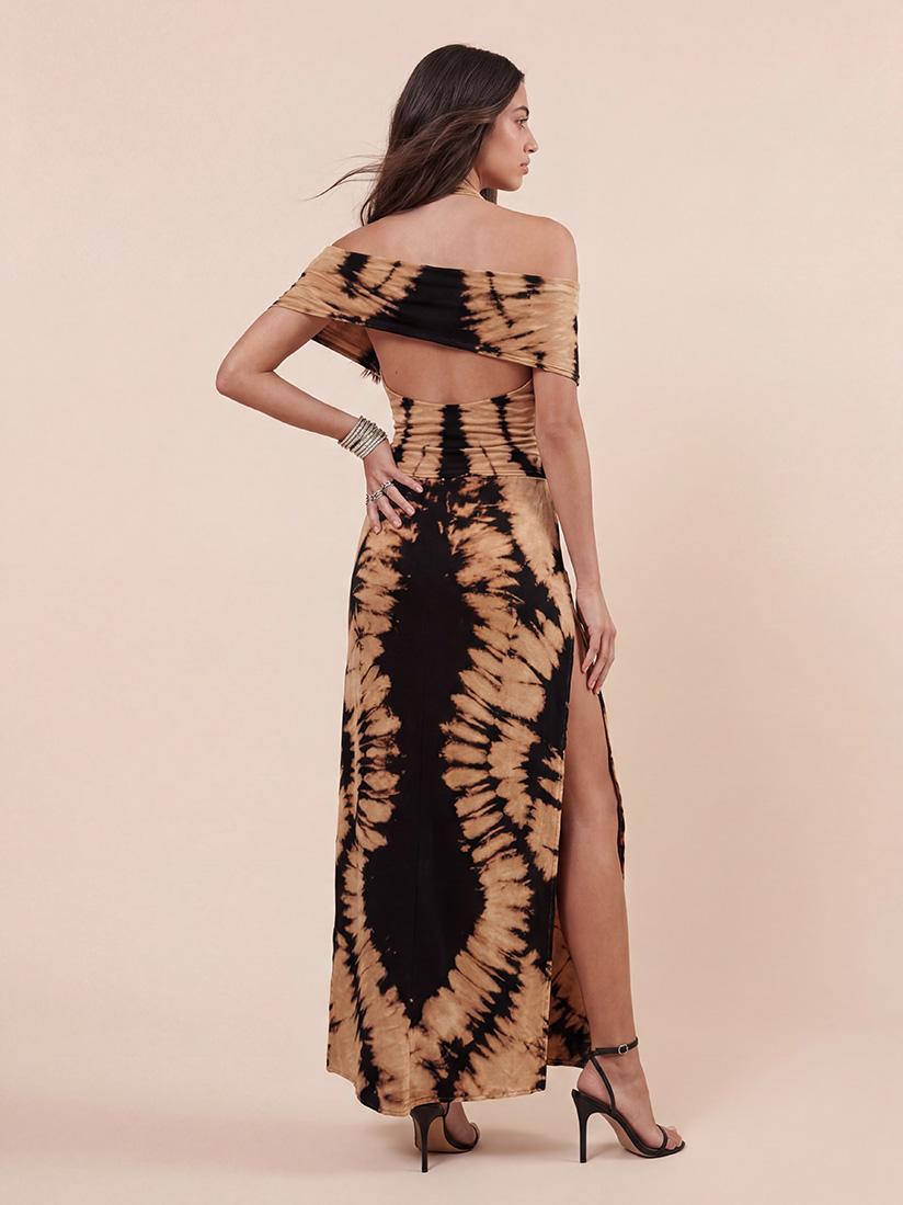 Bohemian Tie-Dye Fitted Top & Bodycon Skirt Two-Piece Set