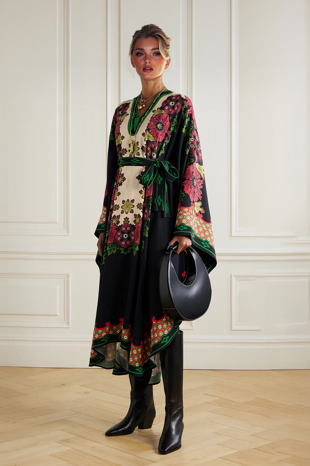 Bohemian Unique Print Asymmetrical Midi Dress