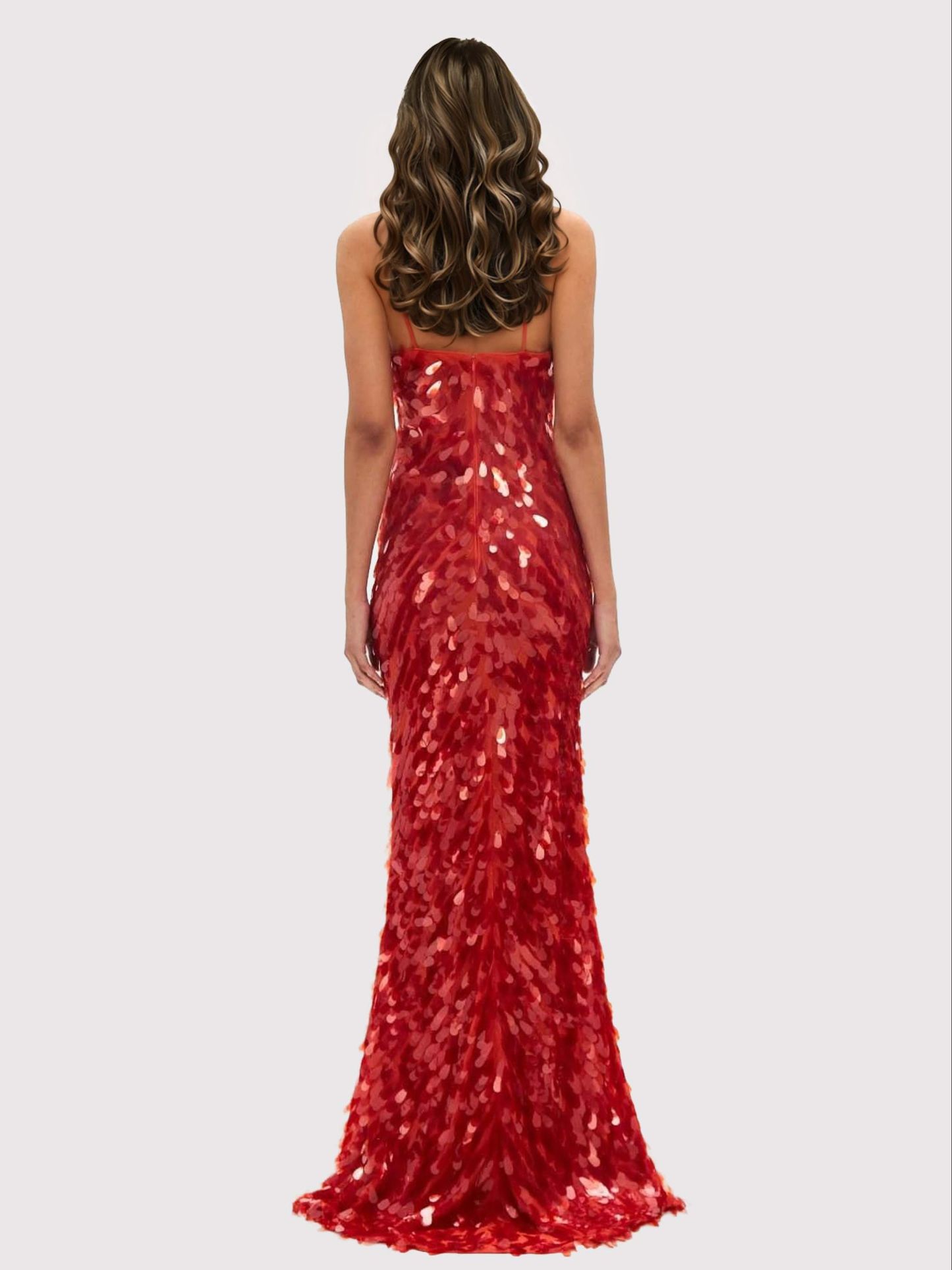 The Red Sapphire Sequin Maxi Dress