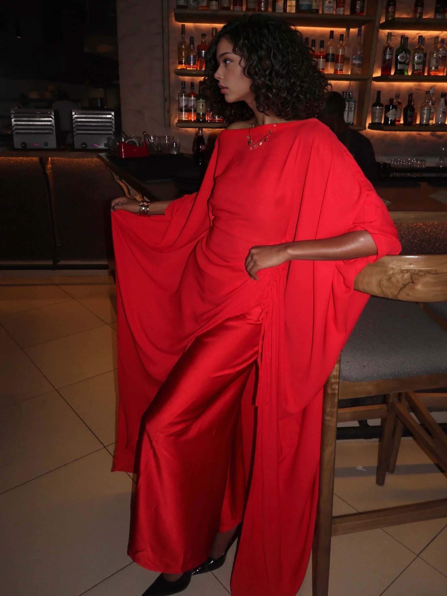 Exquisite Strapless Drawstring Two-piece Set