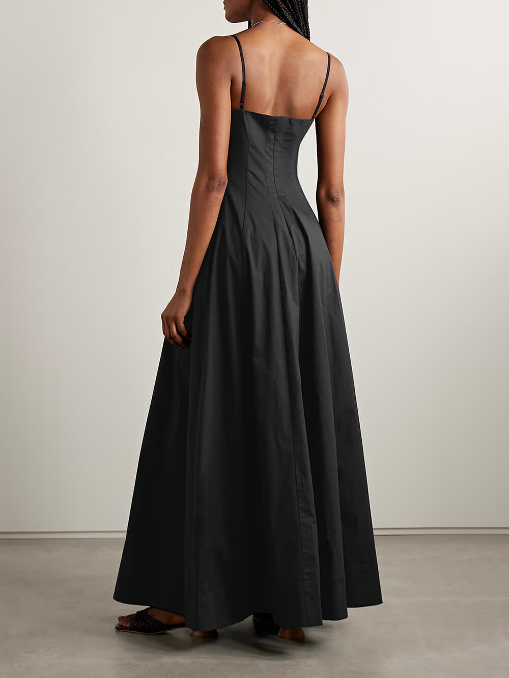 Classic Ruched Off-Shoulder A-Line Maxi Dress