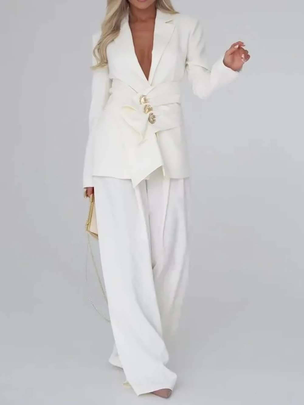 Unique Wrap-Style Blazer