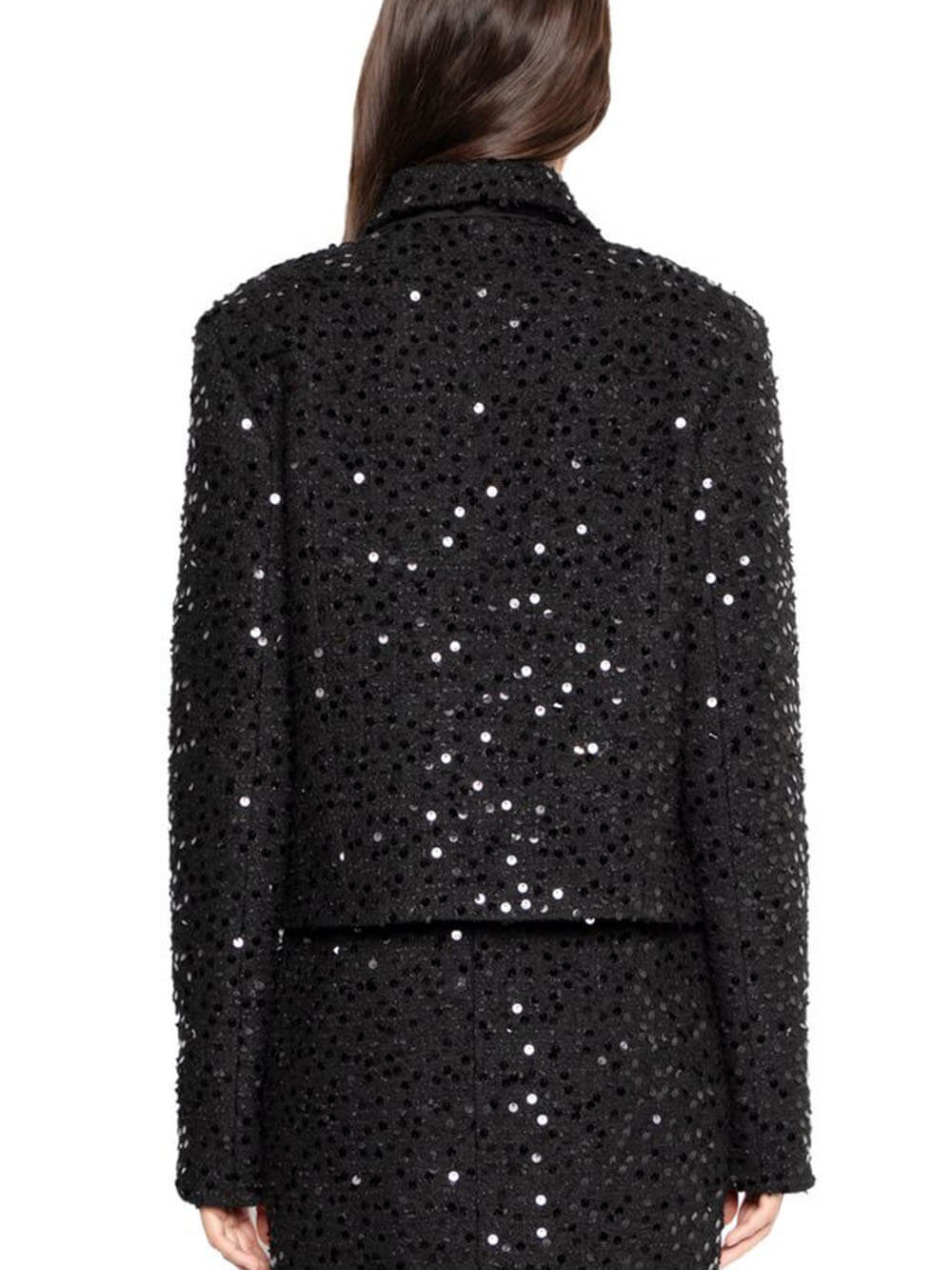 Retro Sequin Circle Cropped Jacket