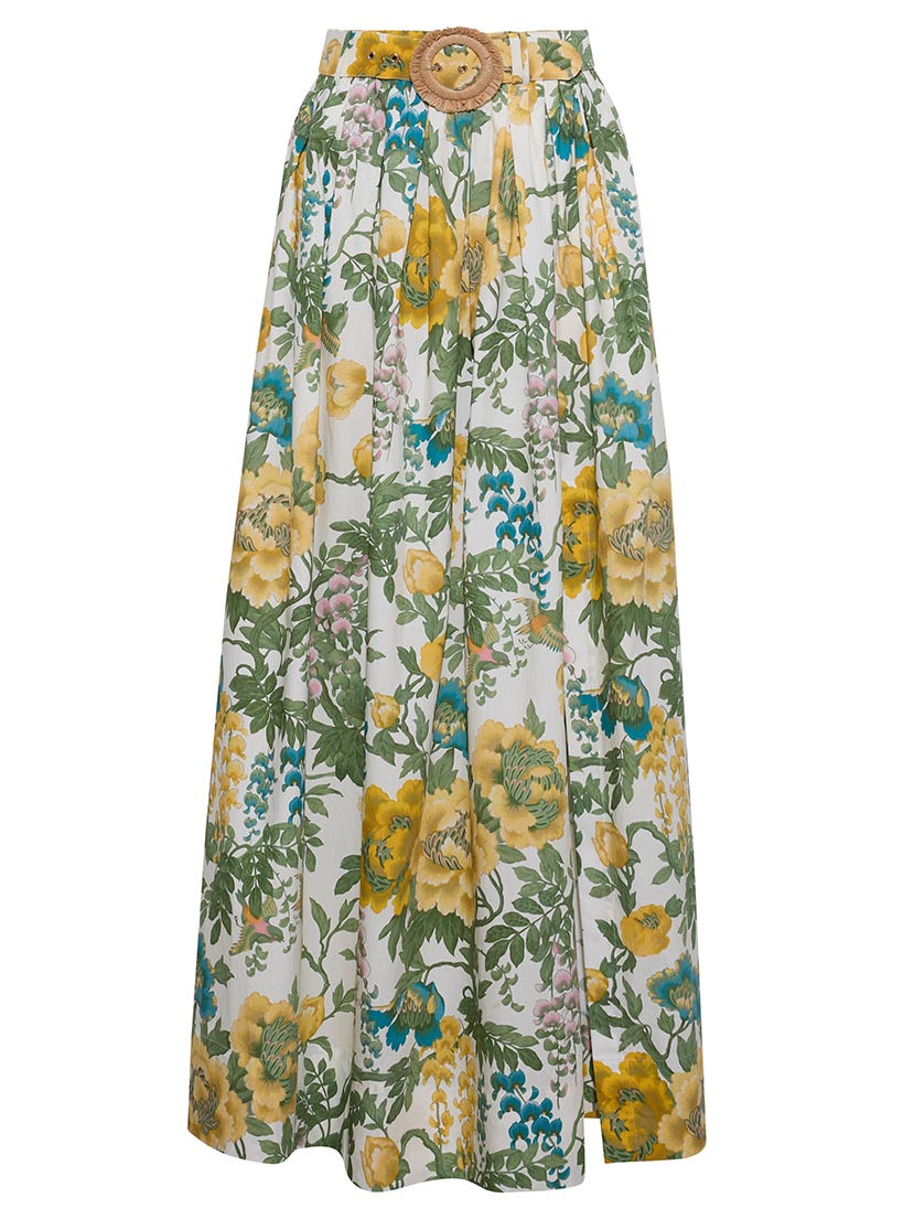 Exquisite Print Cropped Top & Skirt Casual Two-Piece Set