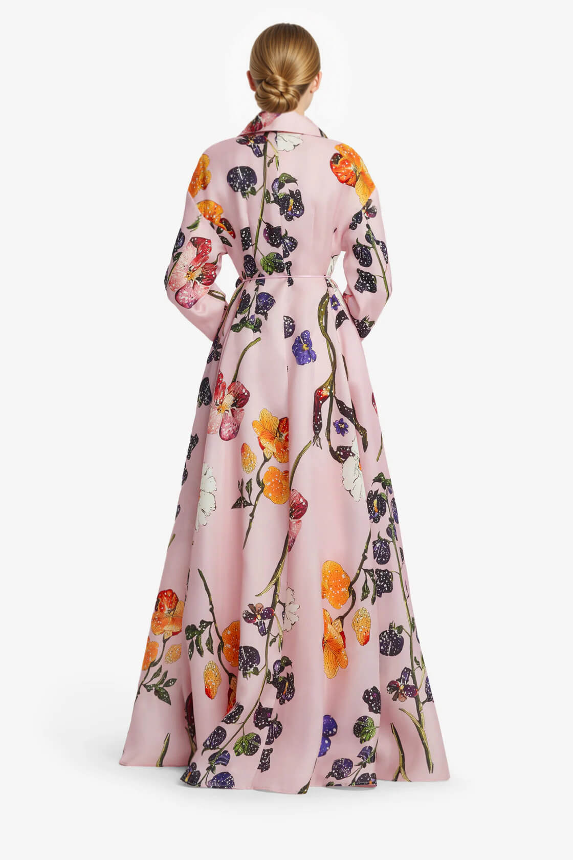 Exquisite Fashion Floral Print Button-Front A-Line Maxi Dress