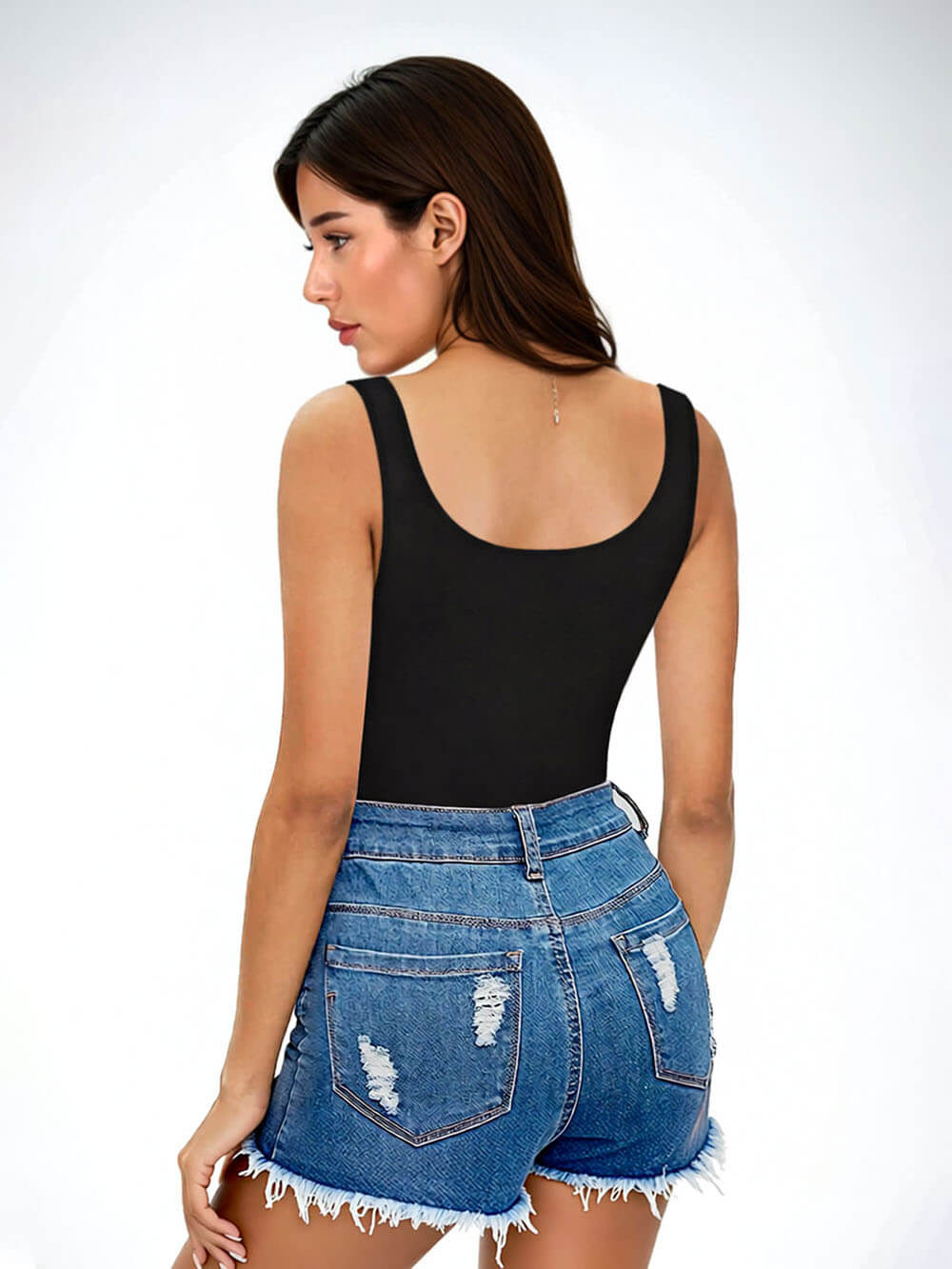 Sexy U-Back Backless Tank Top Bodysuit