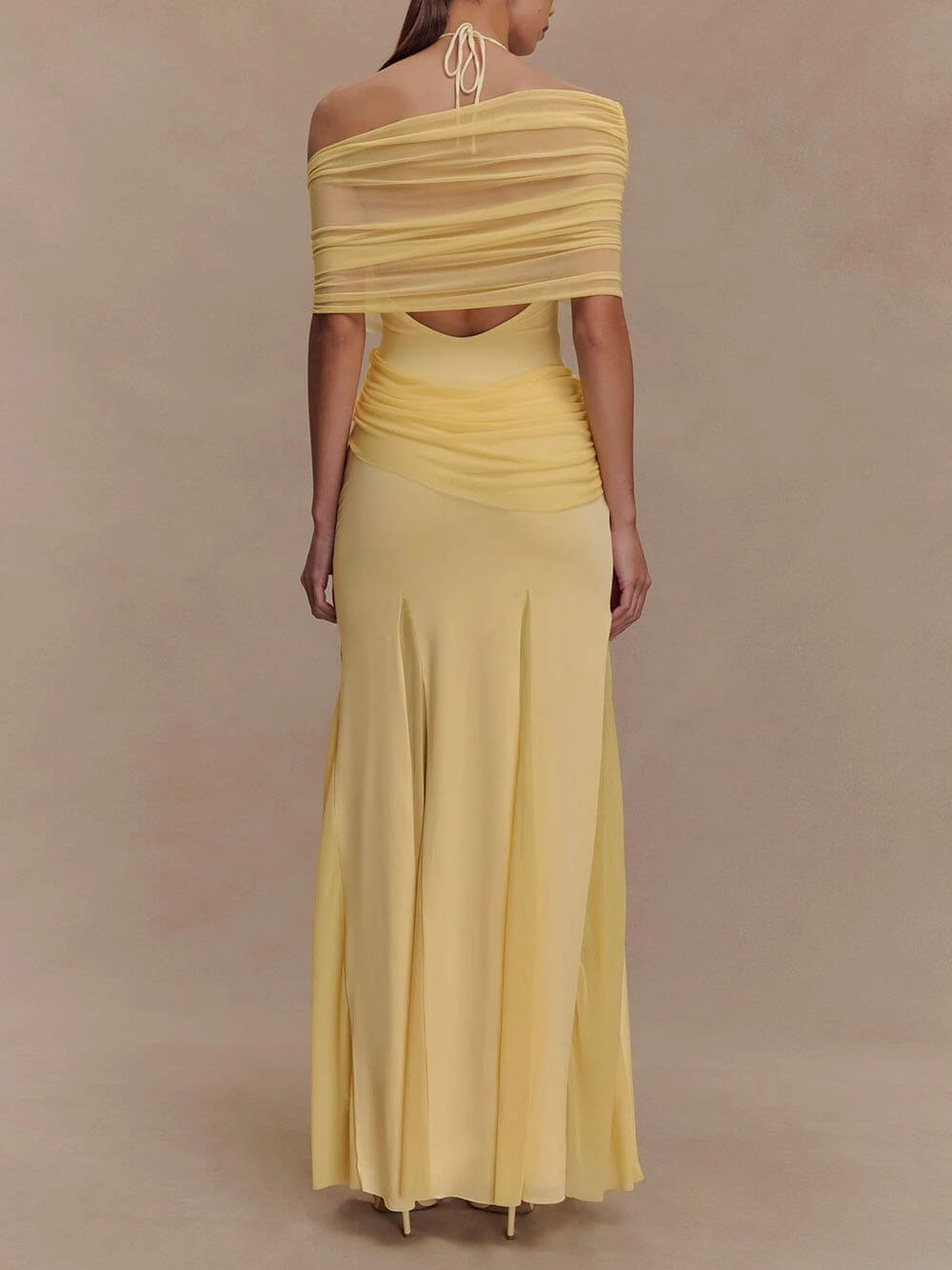 Elegant Bodycon Mesh Maxi Dress