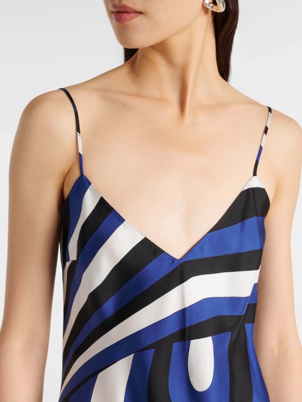 Exquisite Swirl Rainbow Print Maxi Dress and Loose Cape Top Set