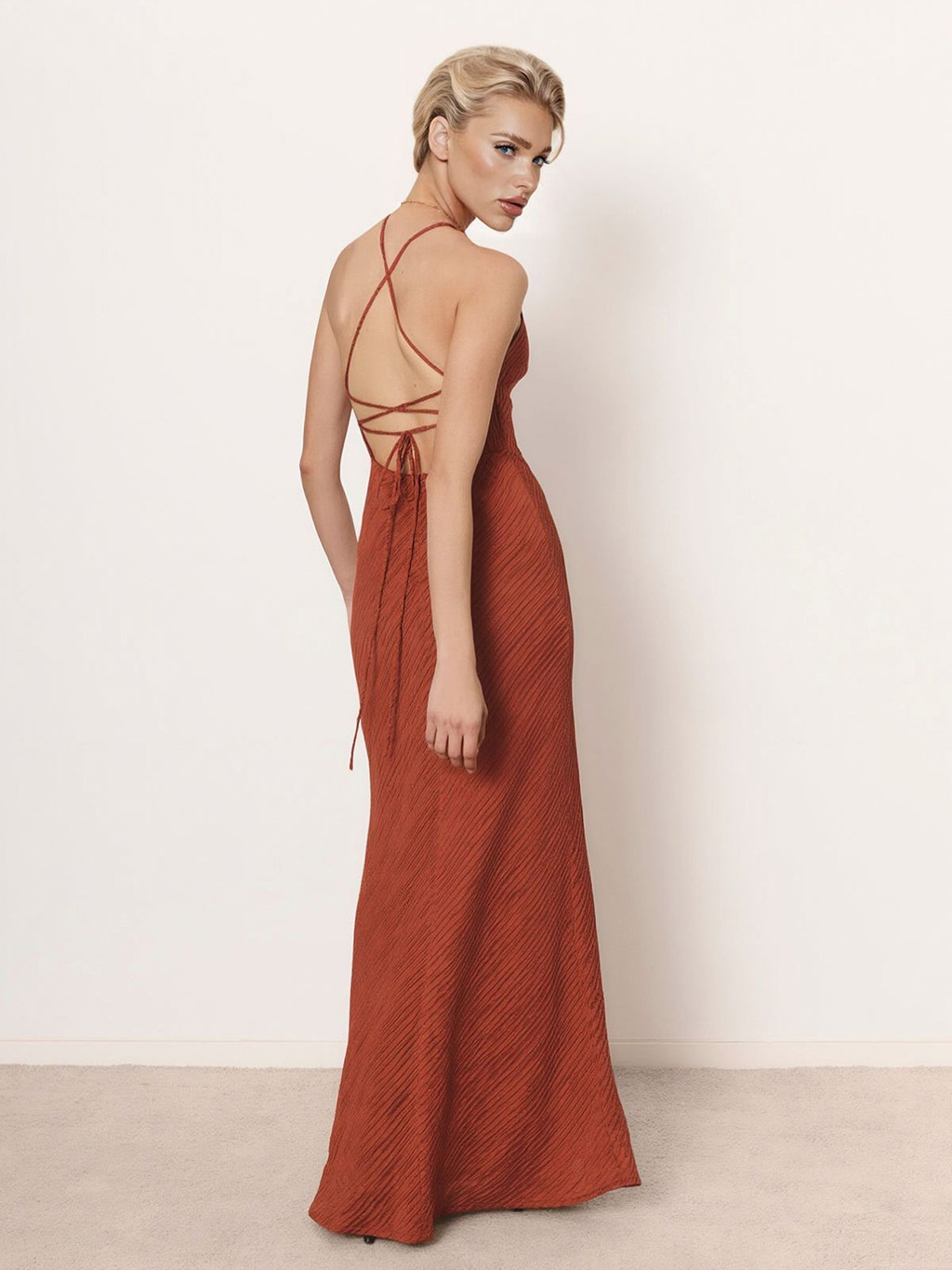 Elegant Sexy Backless Lace-Up Party Maxi Dress