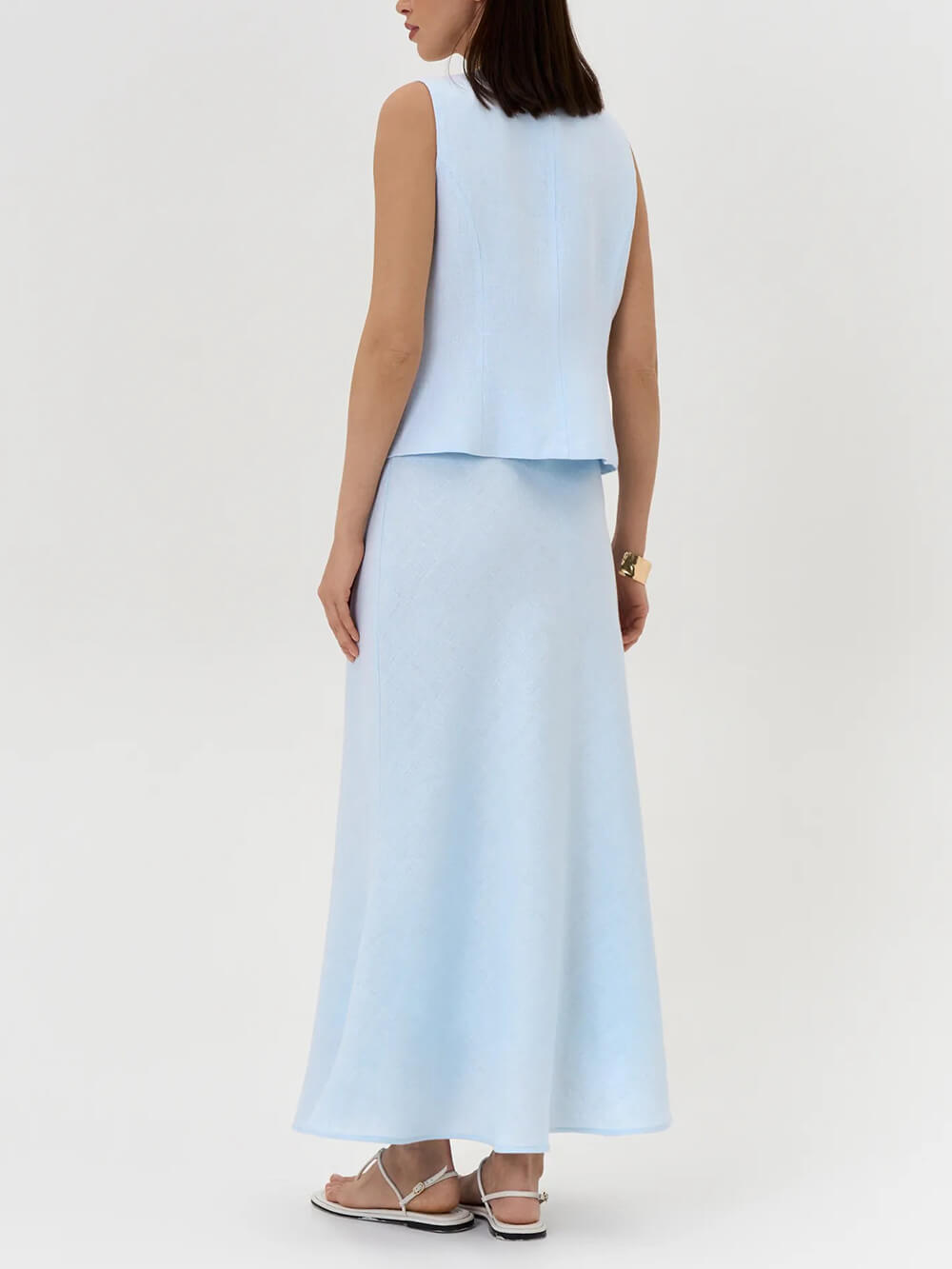 Classic Casual Tie-Front Sleeveless Tank Top