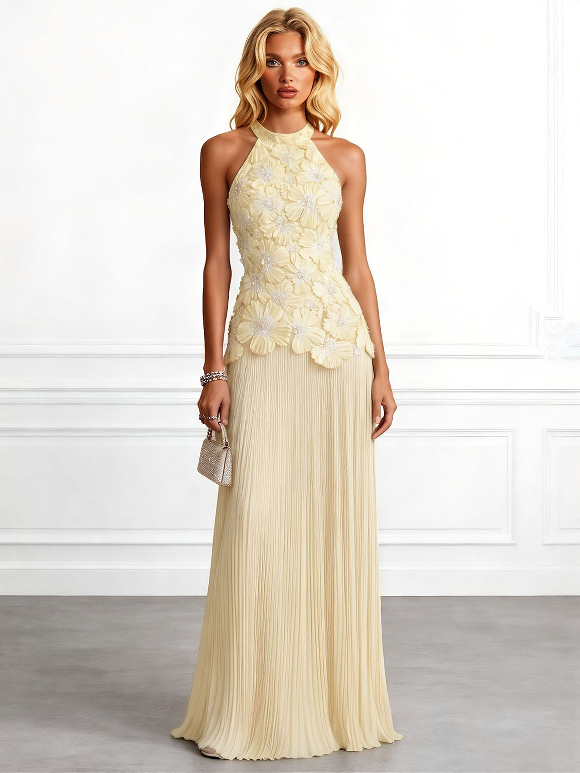 Elegant Wave Cutout Lace Maxi Dress – Likemychoice