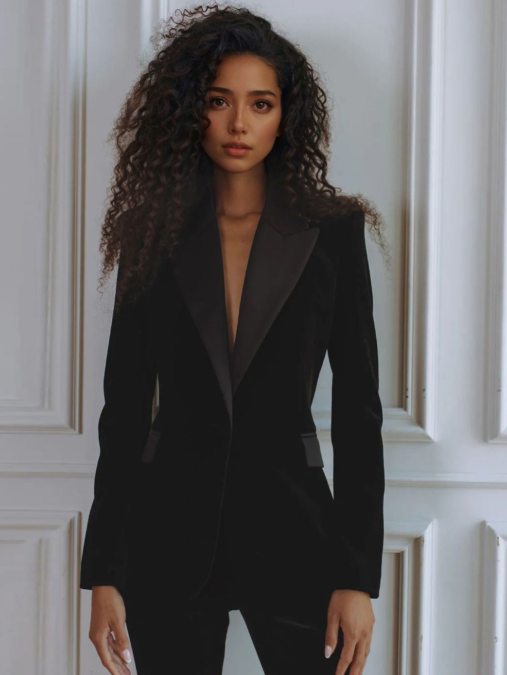 Elegant Velvet Flared Pants