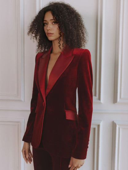 Elegant Velvet Flared Pants