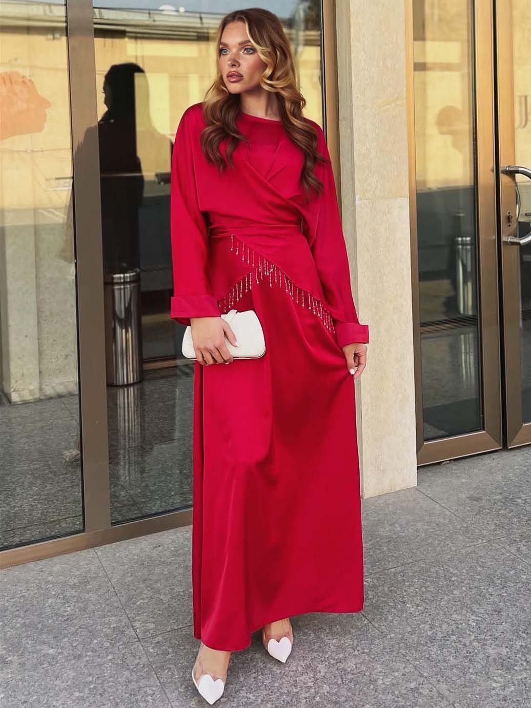 Long-Sleeved Pullover Dress Set