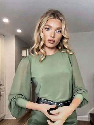 Elegant Bell-Sleeve Solid Knit Top