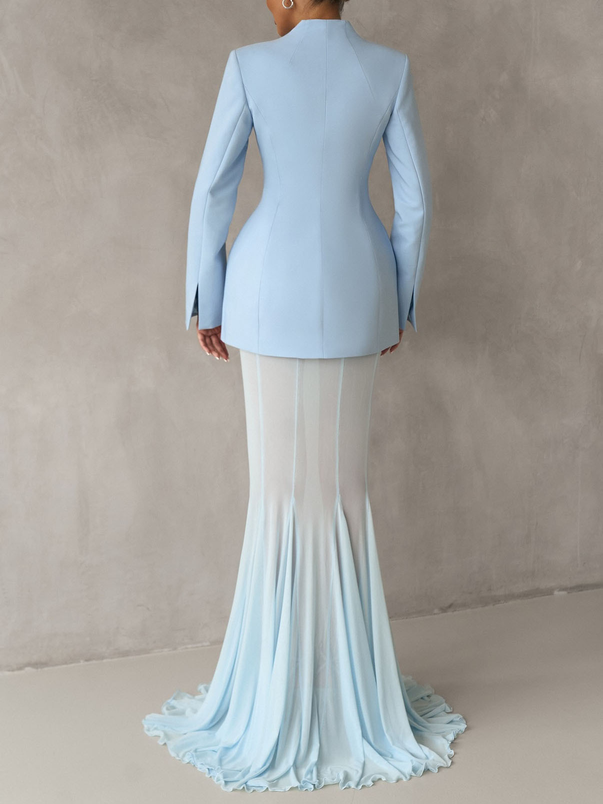 Elegant Asymmetric Concealed Button Blazer