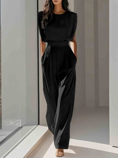 Elegant Sleeveless High Waist Wide Leg Jumpsuit