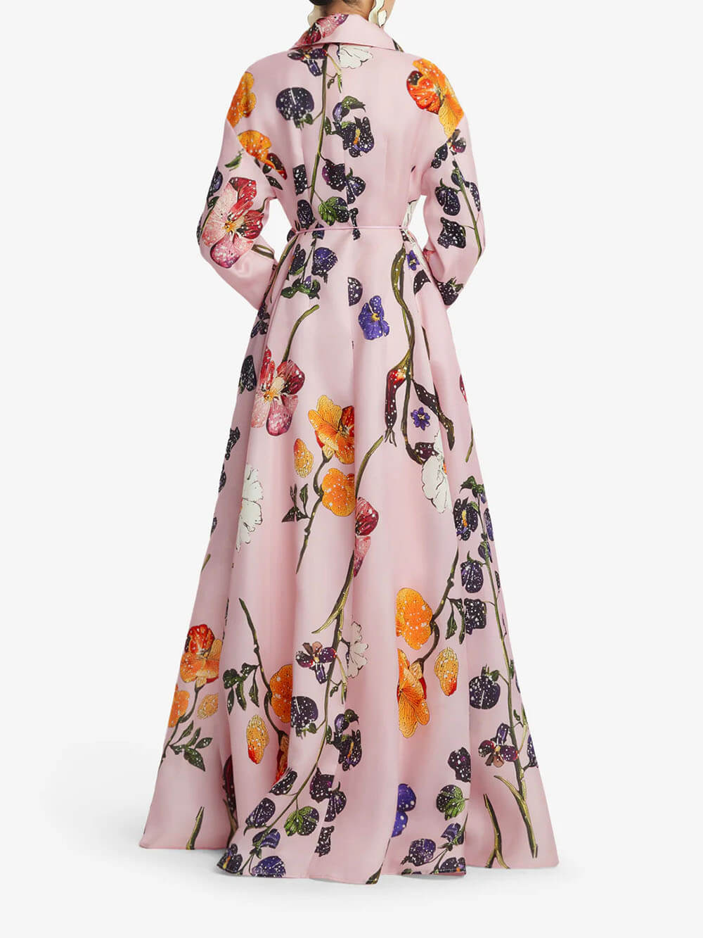 Exquisite Fashion Floral Print Button-Front A-Line Maxi Dress
