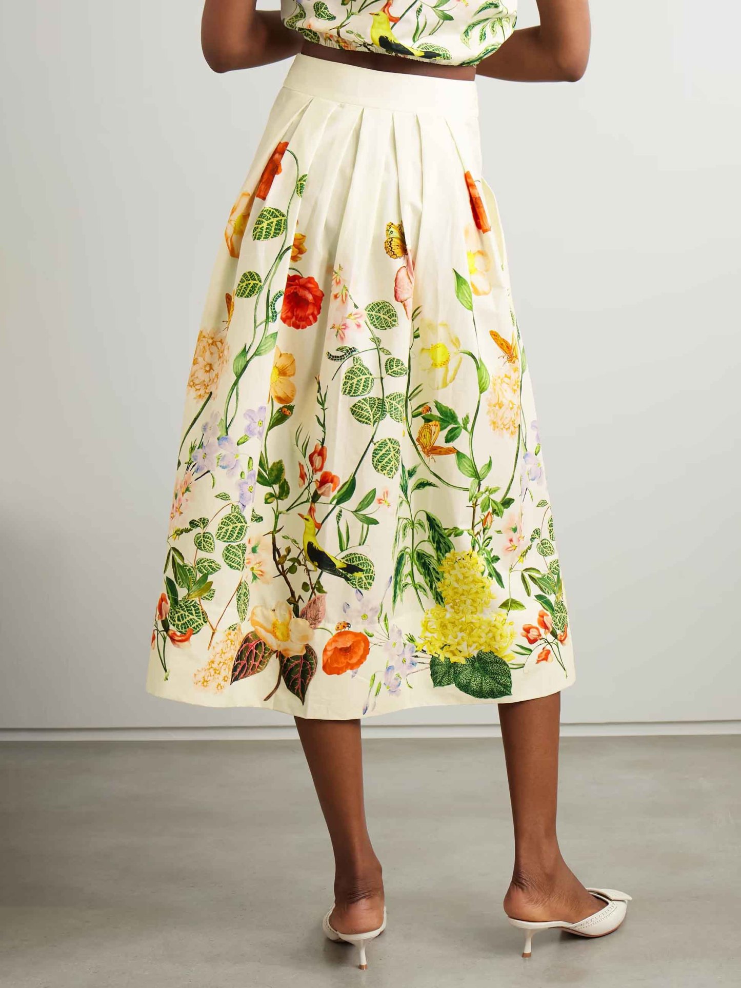 Retro Oil Painting Floral Print A-line Skirt