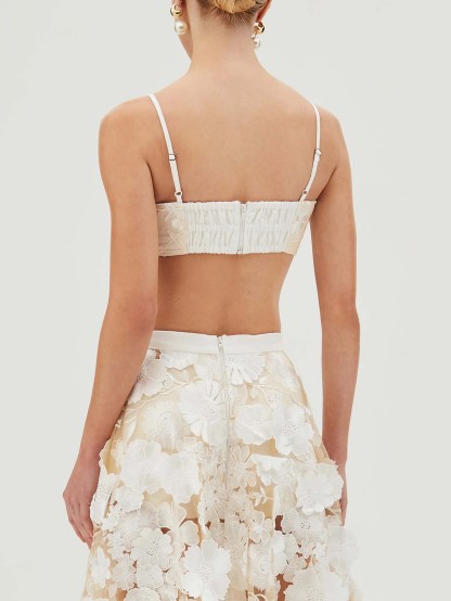 Exquisite Floral Embroidered Bralette Top