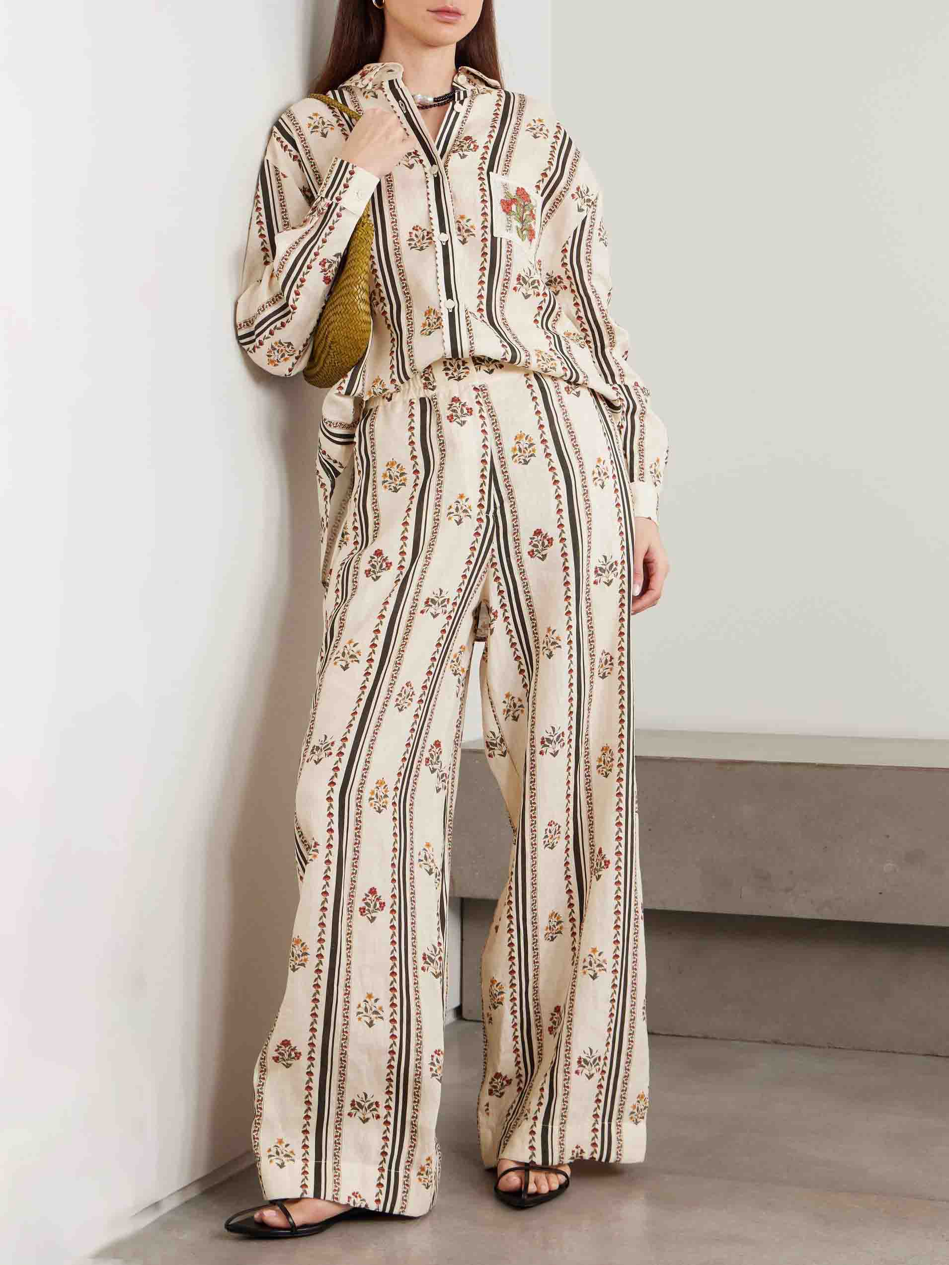 Bohemian Printed Striped Shirt