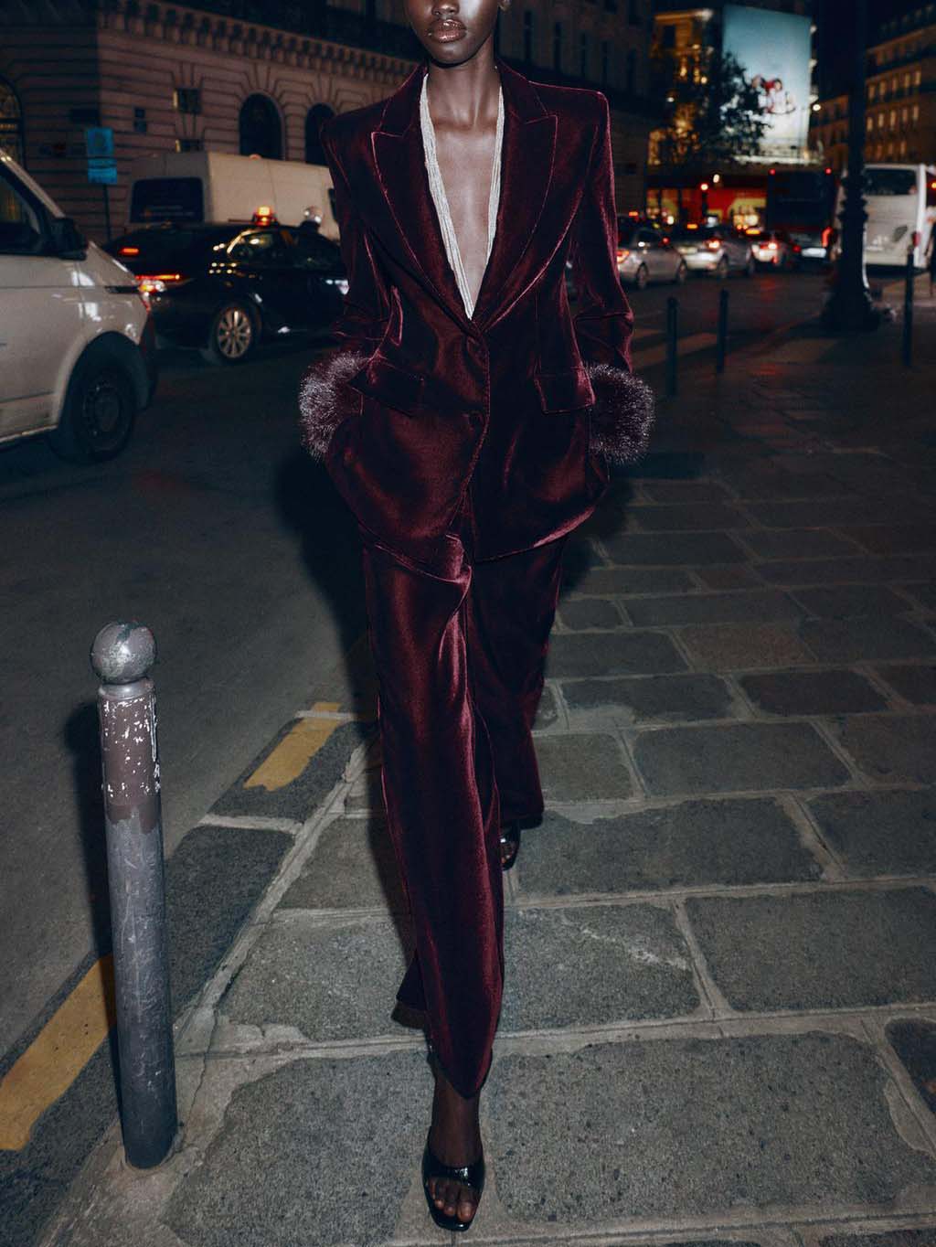 Elegant Blazer & Wide-Leg Pants Two-Piece Set